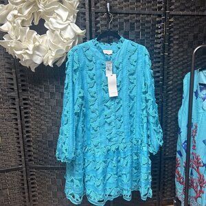 Ciebon Women's Long Sleeve Blue Aline Dress Size Large